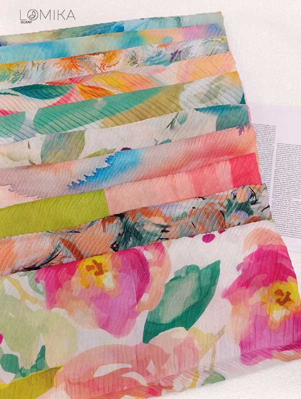 شال پلیسه ابرنگی بسته10طرحی کد sp68 (عمده)