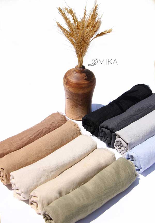 شال کتان دورریش بسته11رنگی کد sa23 (عمده)