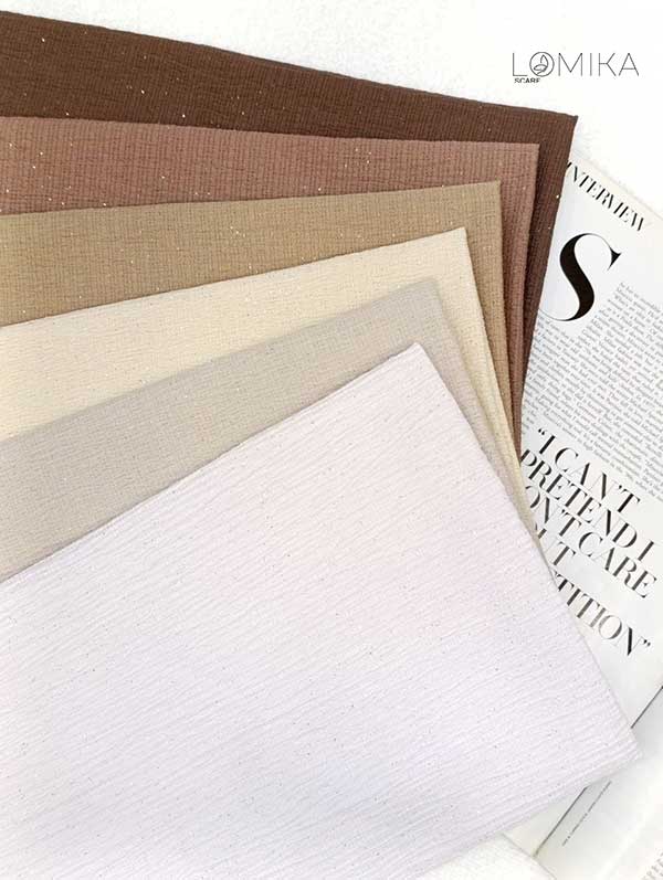 شال پفکی اکلیلی بسته6رنگی کد sa24 (عمده)