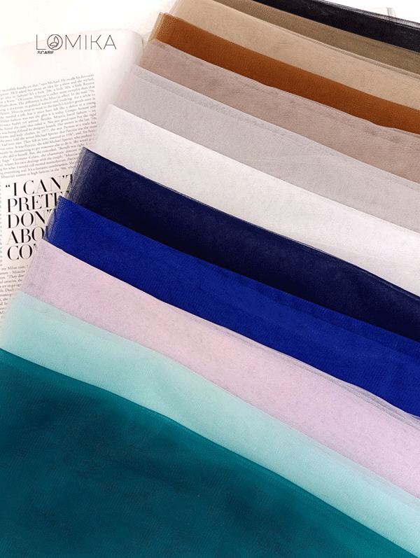 شال توری بسته12رنگی کد sm28 (عمده)