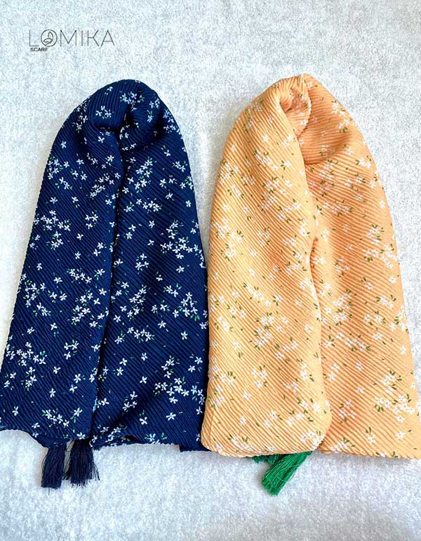 شال پلیسه گل بسته10رنگی کد sp72 (عمده)