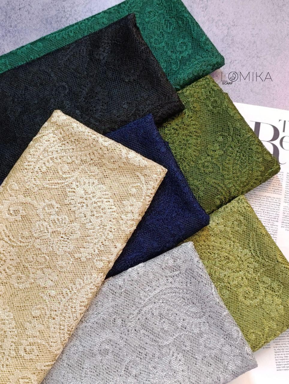 شال توری ترمه بسته7رنگی کد sm33 (عمده)