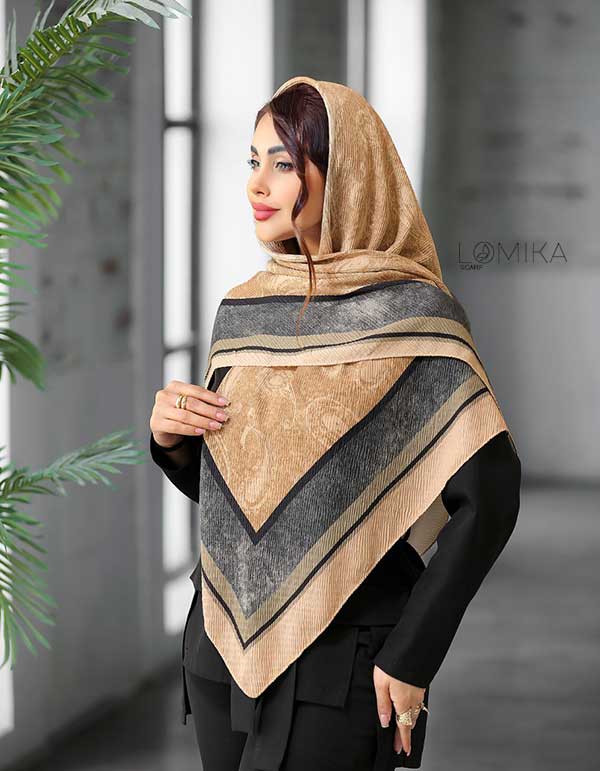 روسری پلیسه بسته6رنگی کد r119 (عمده)