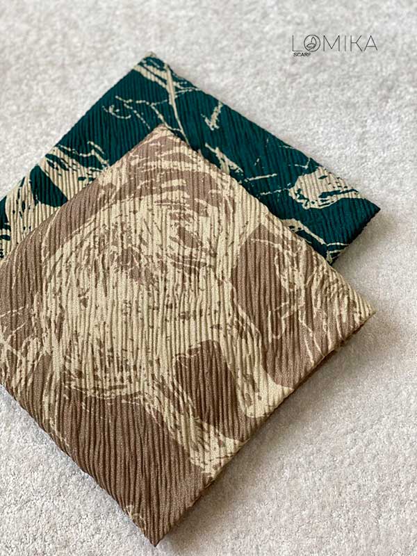 روسری پلیسه بسته2رنگی کد r123 (عمده)