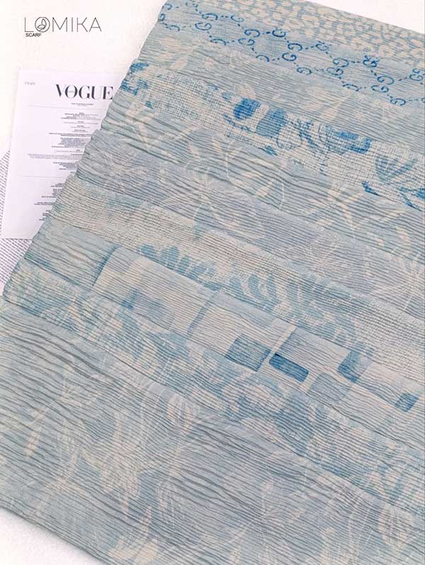 شال پلیسه پک ابی بسته10طرحی کد ps41 (عمده)