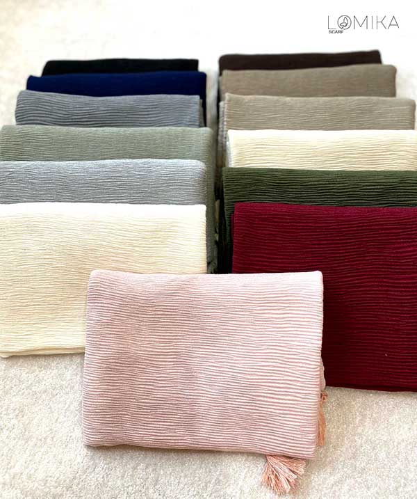 شال پلیسه پاییزه بسته13رنگی کد ps37 (عمده)