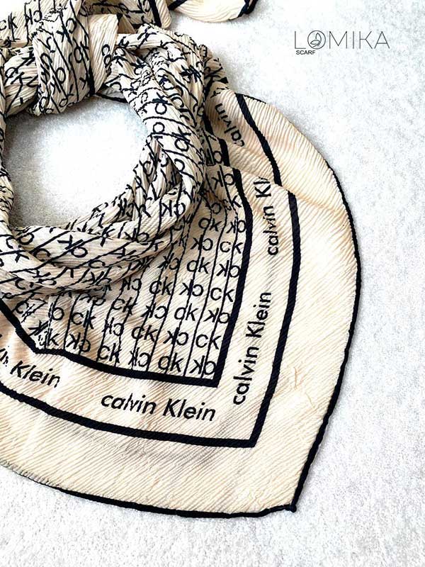 روسری پلیسه طرح ck