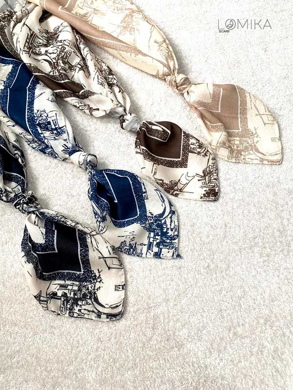 مینی اسکارف بسته4 رنگی کد mt86 (عمده)