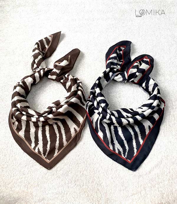 مینی اسکارف زبرا بسته2رنگی کد mt92 (عمده)