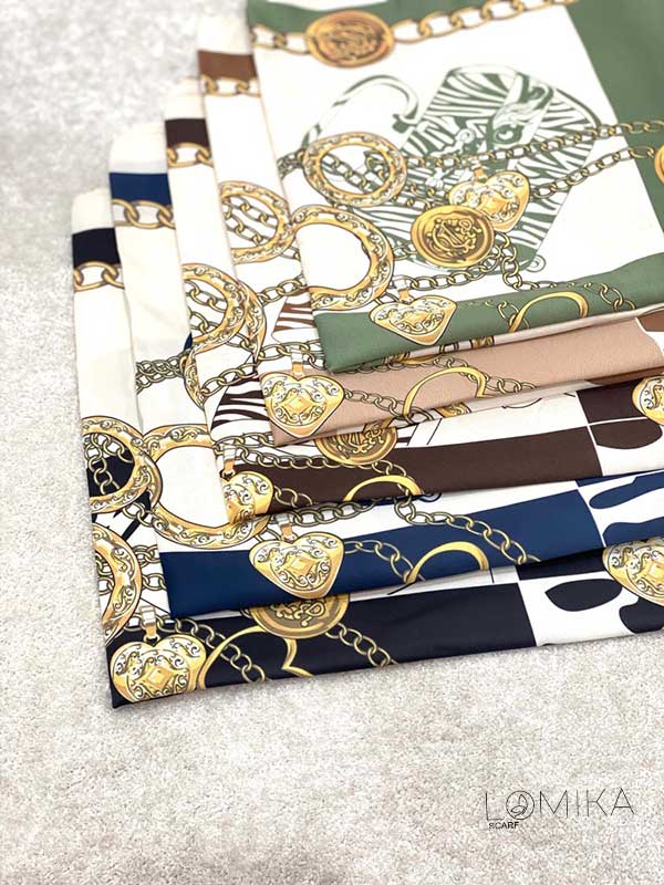 روسری ابریشم توییل بسته6رنگی کد r156 (عمده)