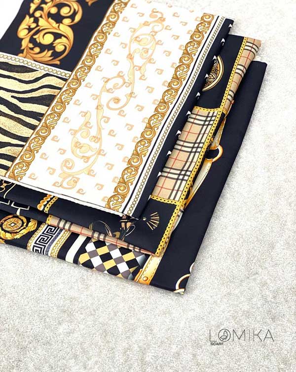 روسری ابریشم توییل بسته3طرحی کد r161 (عمده)