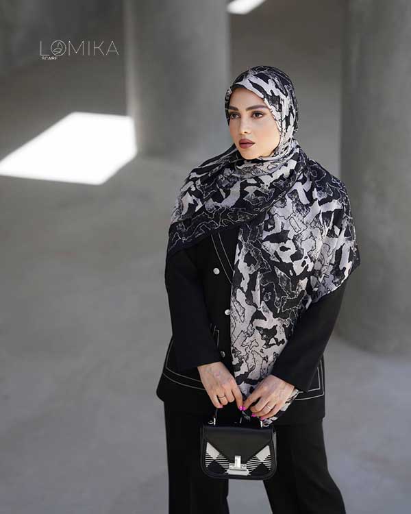 روسری گارزا دستدوز بسته7رنگی کد r163 (عمده)