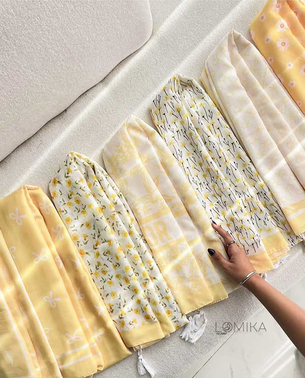 شال چاپی پک کره ای بسته10طرحی کد sh76 (عمده)