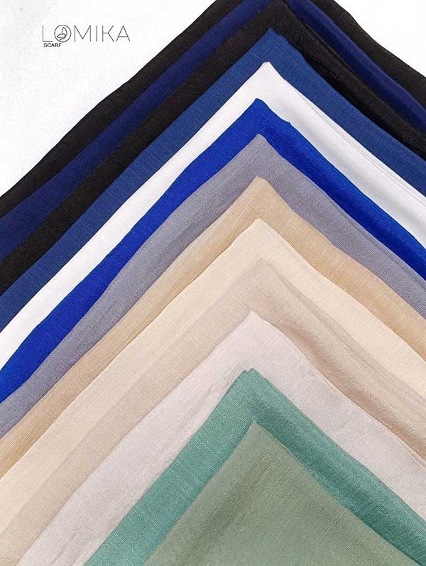 مینی اسکارف اسلپ بسته12رنگی کد m2 (عمده)