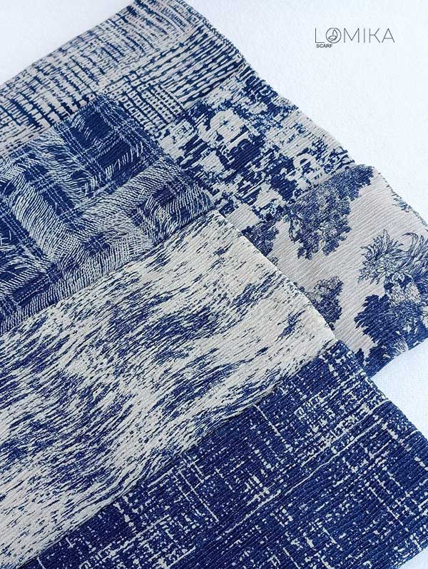 شال پلیسه پک سورمه ای بسته6طرحی کد sp76(عمده)