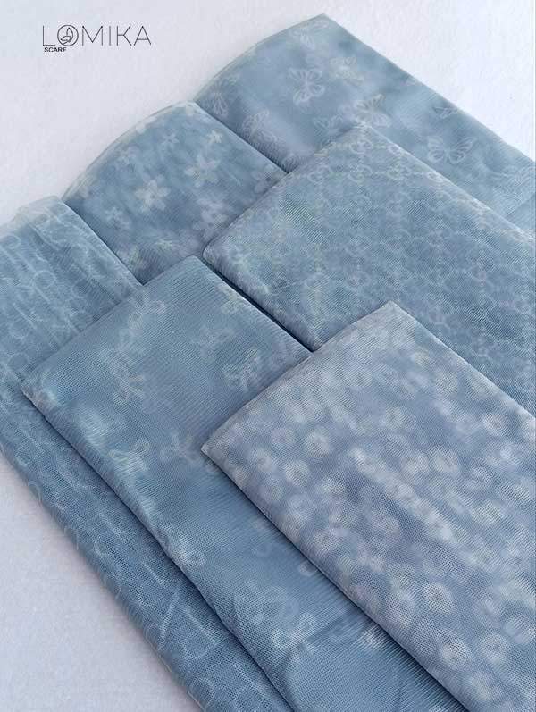 کالکشن جدید شال تور طرحدار آبی