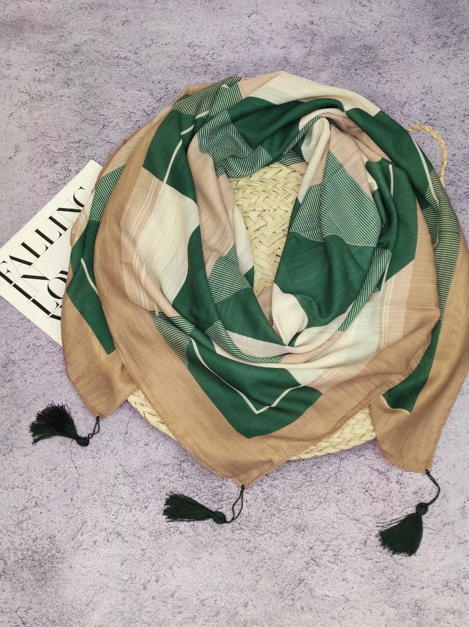 روسری نخی منگوله بسته6طرحی کدr1 (عمده)
