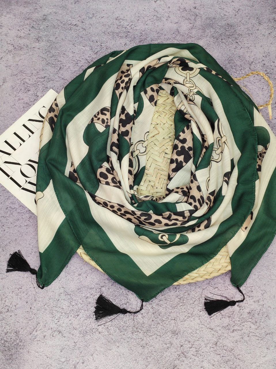 روسری نخی منگوله بسته6طرحی کدr1 (عمده)
