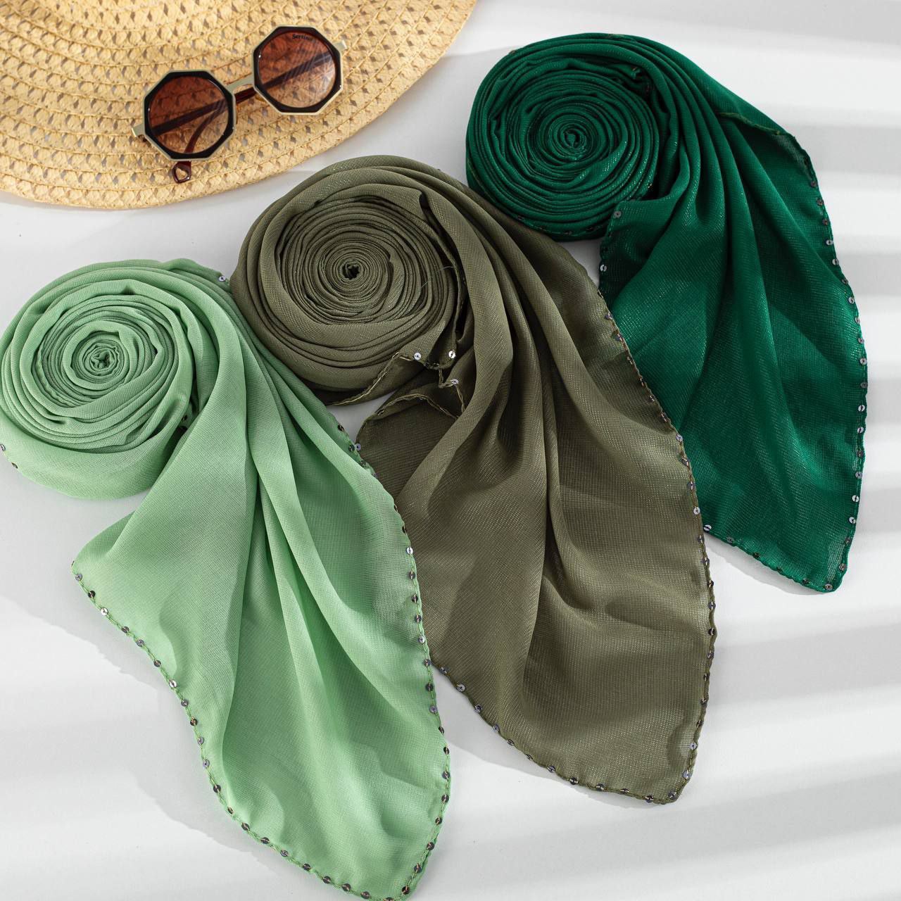 روسری حریرپولکی بسته16رنگی کدrm2 (عمده)
