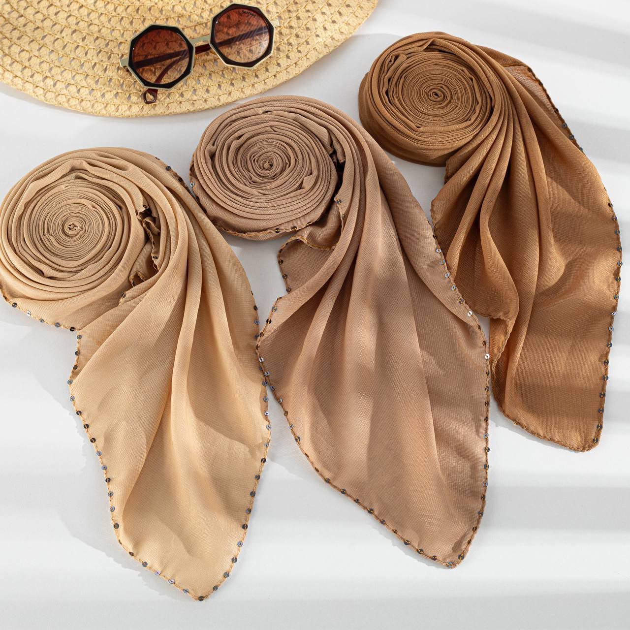 روسری حریرپولکی بسته16رنگی کدrm2 (عمده)
