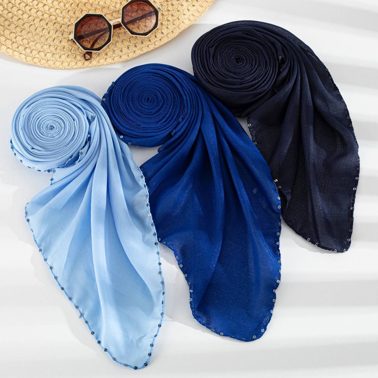 روسری حریرپولکی بسته16رنگی کدrm2 (عمده)
