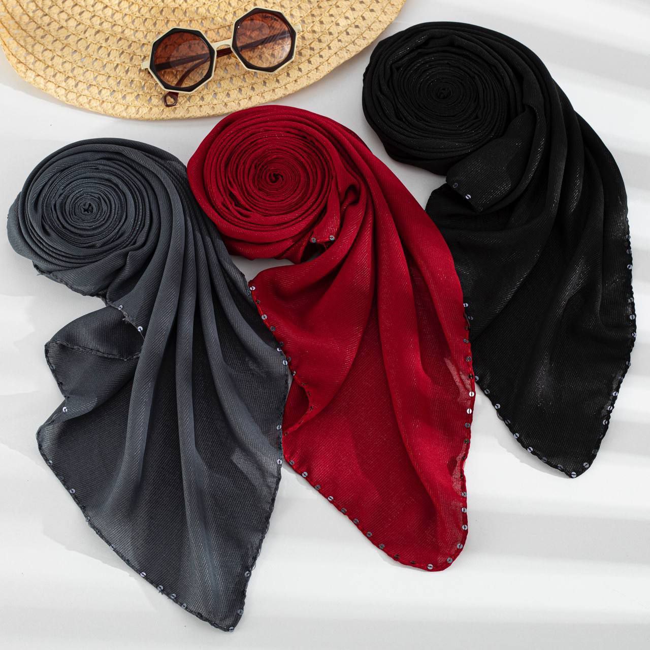 روسری حریرپولکی بسته16رنگی کدrm2 (عمده)
