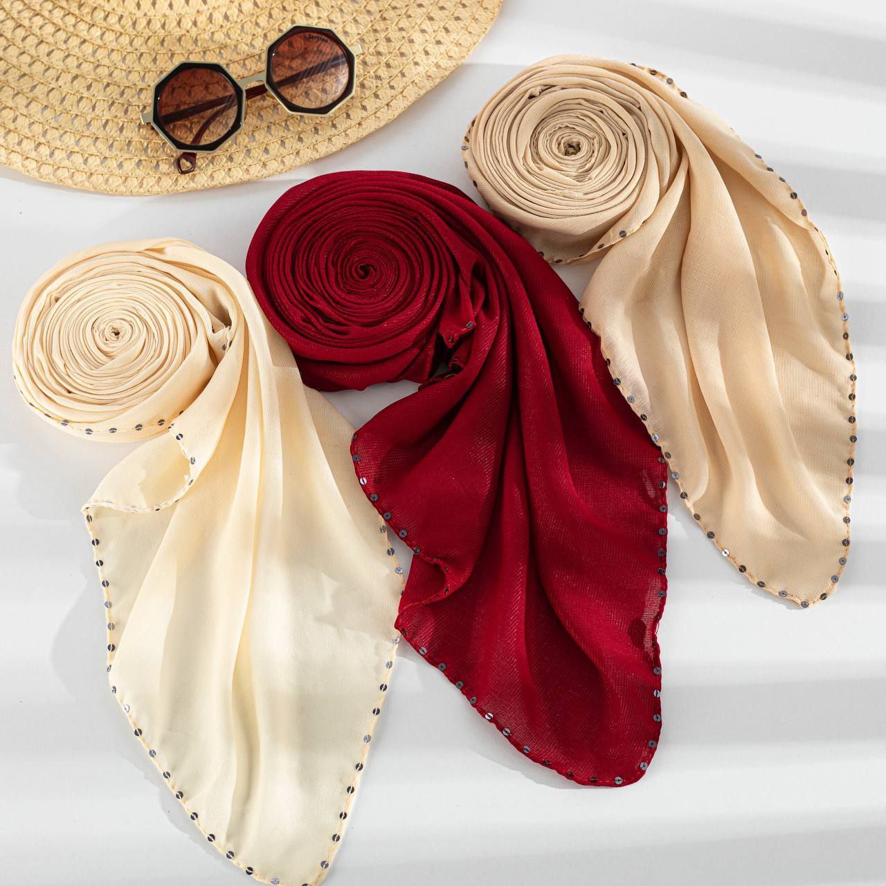 روسری حریرپولکی بسته16رنگی کدrm2 (عمده)
