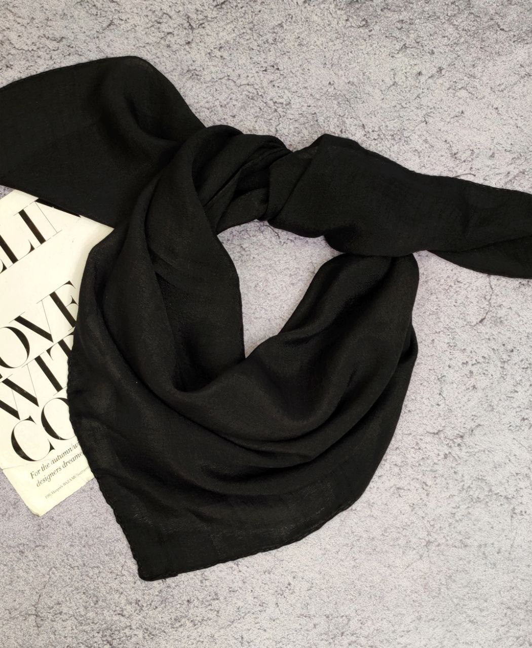 مینی اسکارف اسلپ مشکی سری انتخابی کدm1 (عمده)
