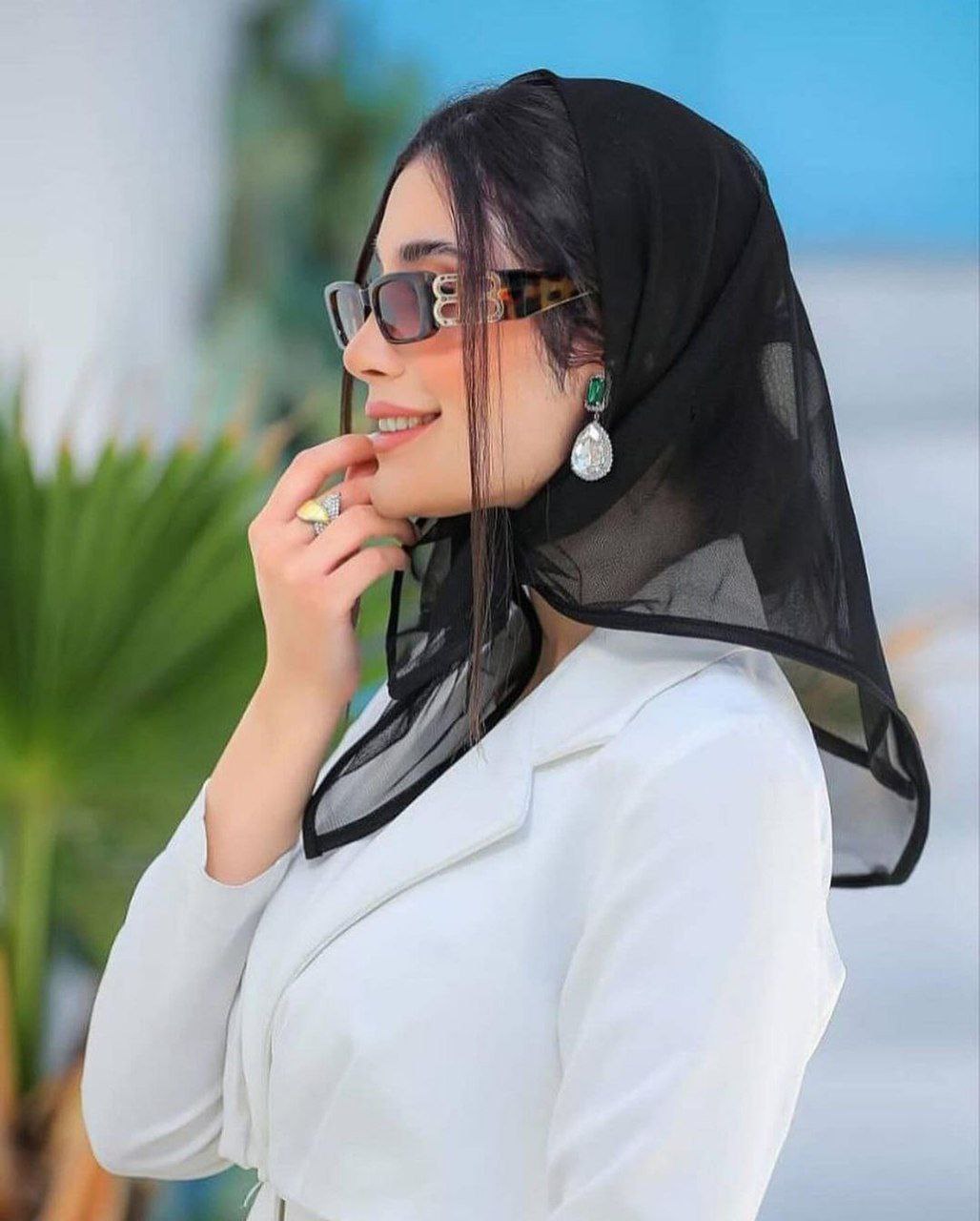 مینی اسکارف توری مشکی سری انتخابی کدmm1  (عمده)
