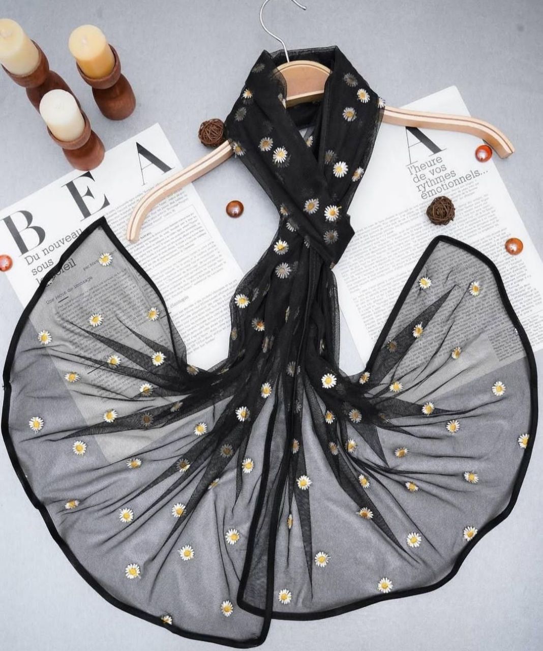 شال توری بابونه سری انتخابی کد sm19 (عمده)
