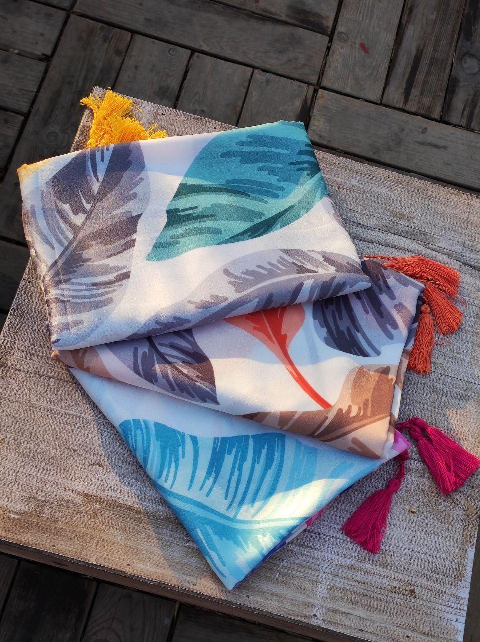 شال هاوایی بسته3رنگی کد sh28 (عمده)
