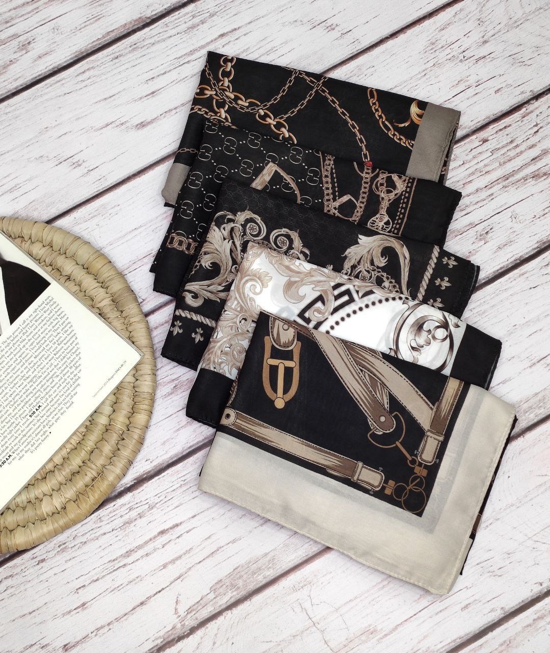 شال حریر طرحدار بسته5طرحی کد sh32 (عمده)
