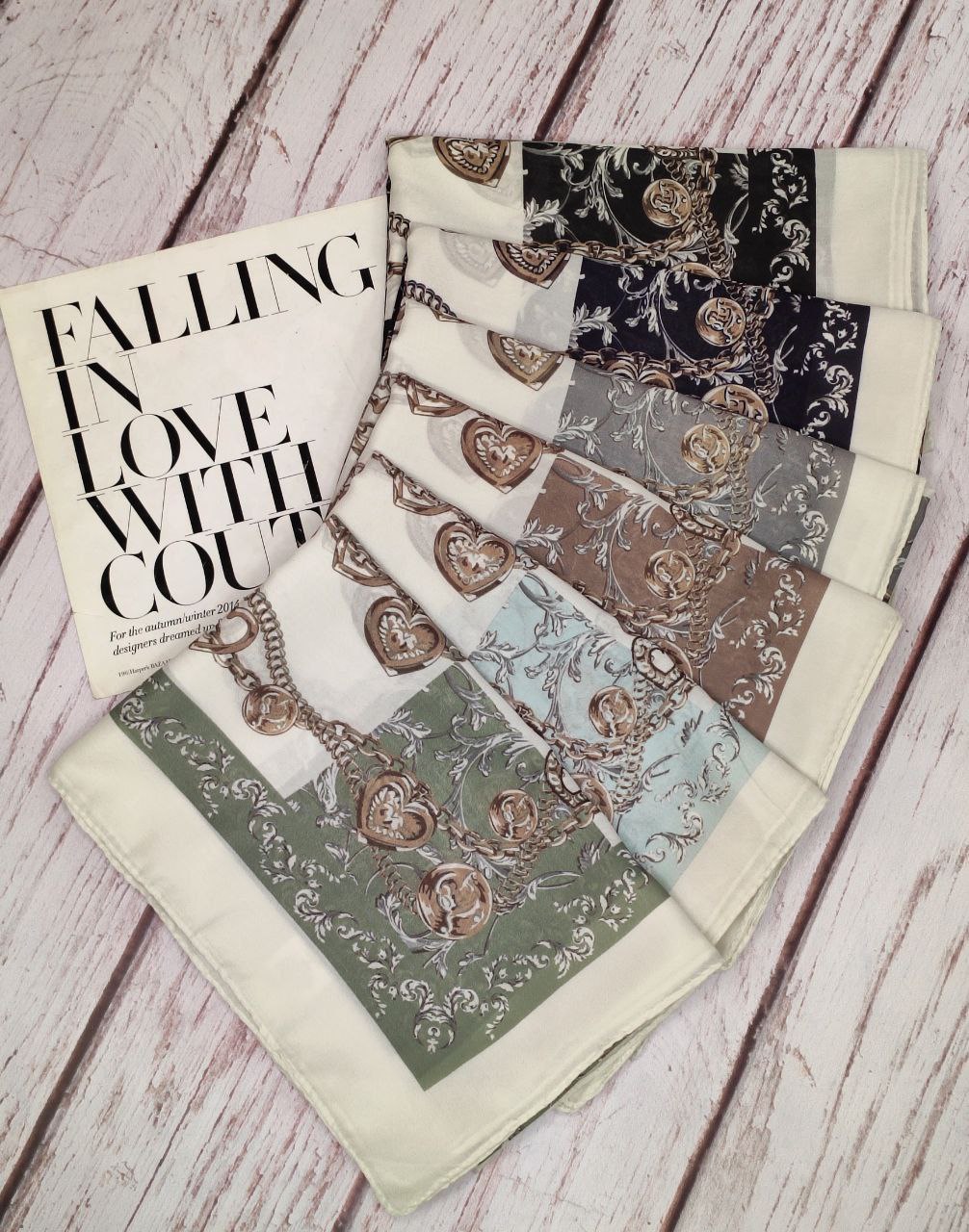 شال حریر طرحدار بسته6رنگی کد sh33 (عمده)
