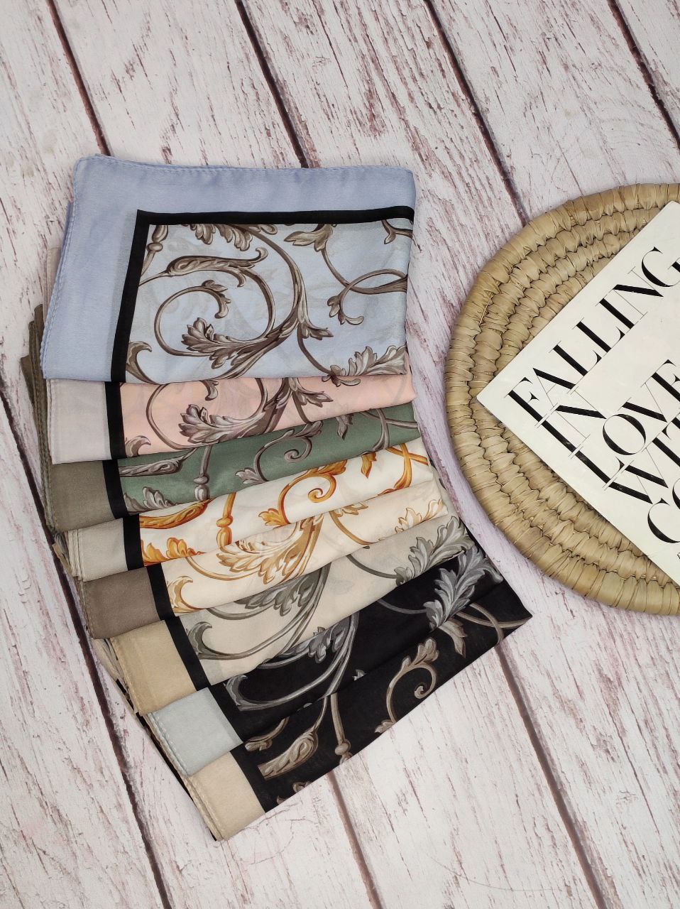 شال حریر طرحدار بسته8رنگی کد sh34 (عمده)
