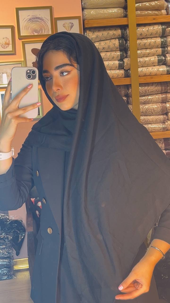 روسری نخی تافته مشکی سری انتخابی کد rs6 (عمده)
