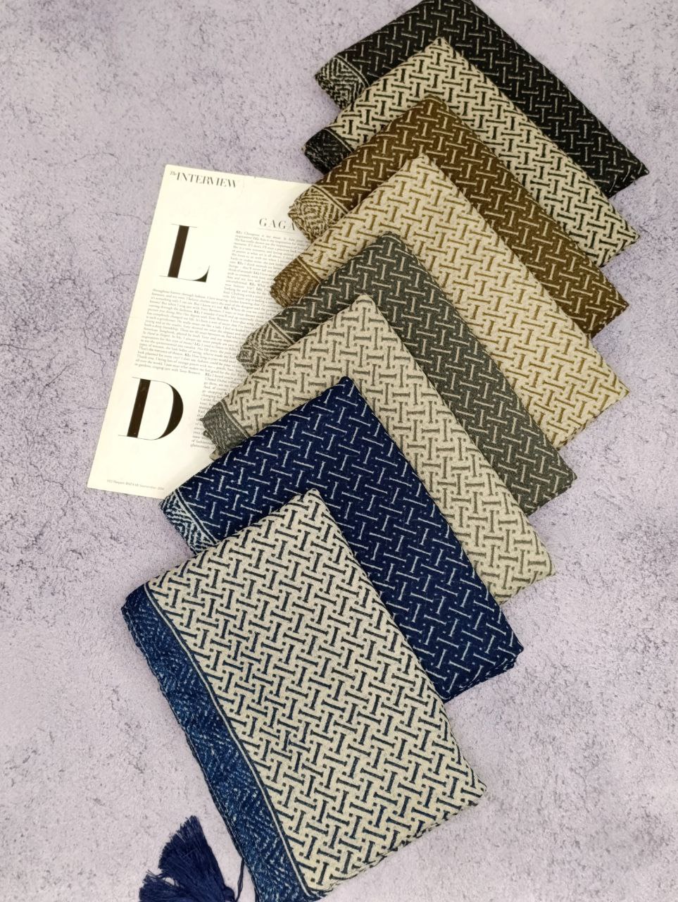 شال چاپ خیس بسته8رنگی کد sh41 (عمده)
