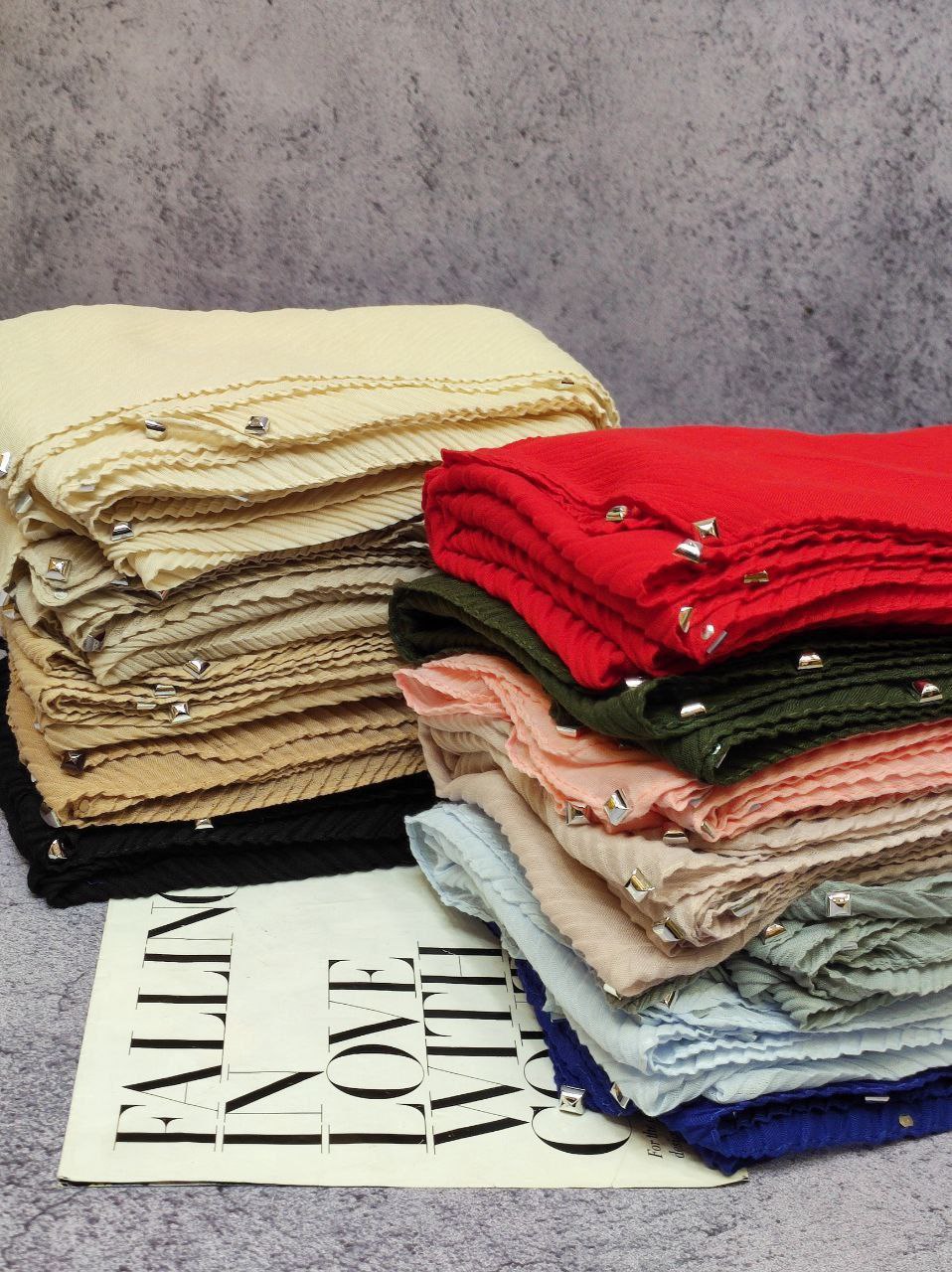 شال پلیسه پانچی بسته12رنگی کد sp5 (عمده)
