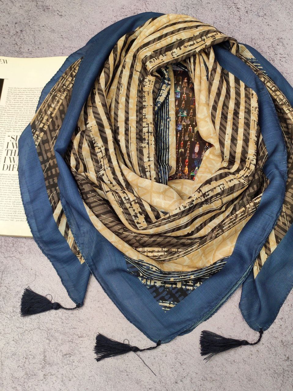 روسری نخی منگوله بسته6طرحی کدr2 (عمده)
