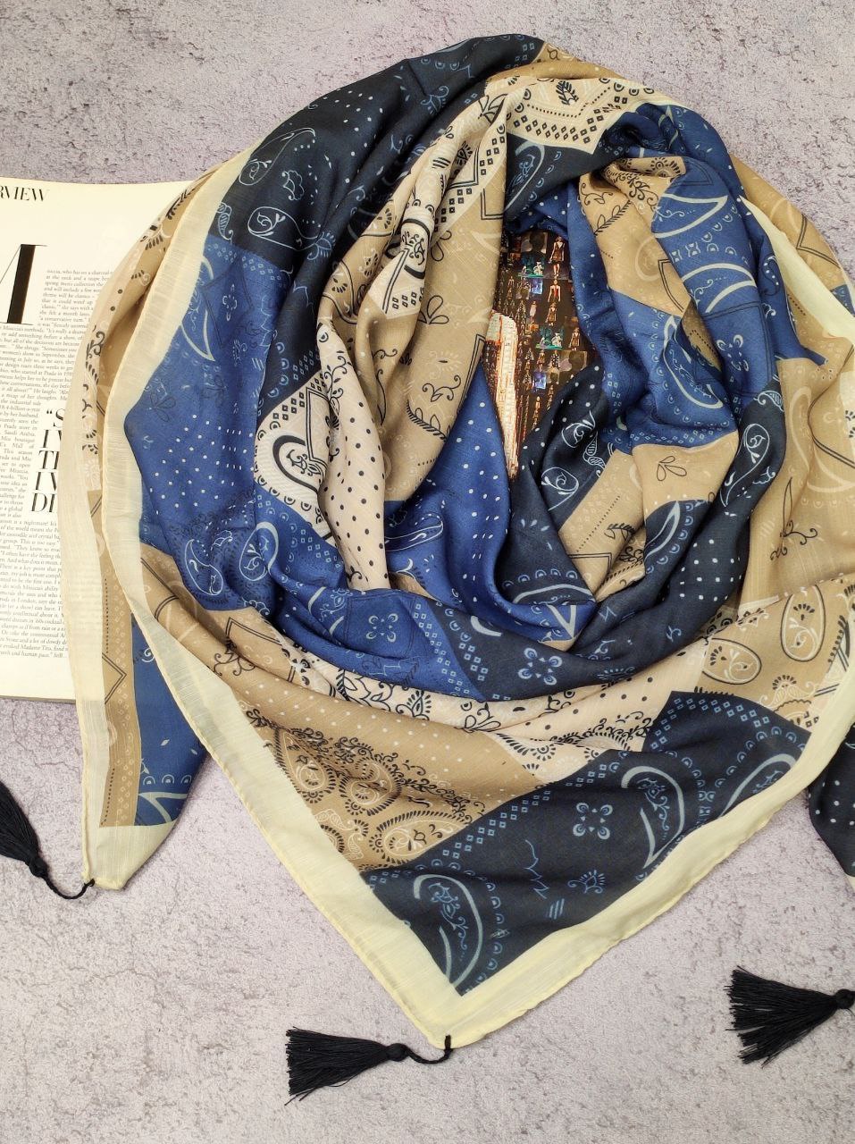 روسری نخی منگوله بسته6طرحی کدr2 (عمده)
