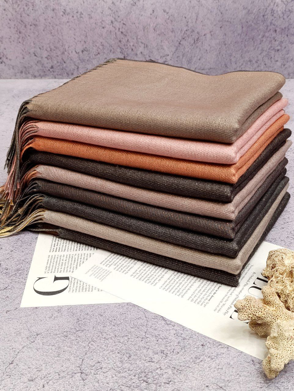 شال موهرلمه وارداتی بسته12رنگی کد sz5 (عمده)
