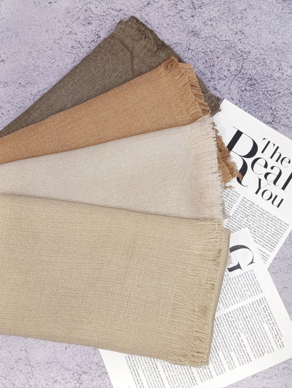 شال کشمیر وارداتی بسته10رنگی کد sz6 (عمده)
