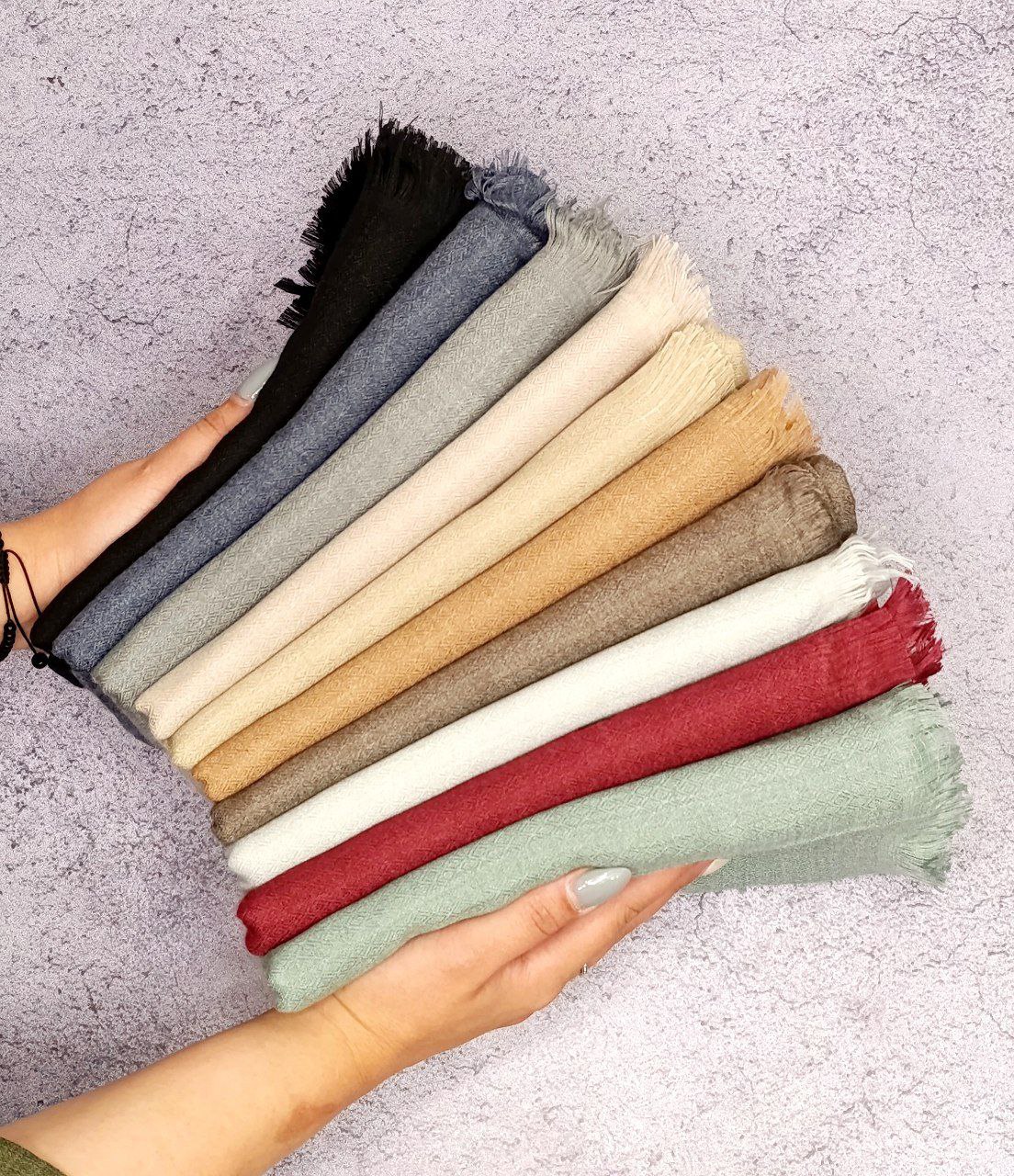 شال کشمیر وارداتی بسته10رنگی کد sz6 (عمده)
