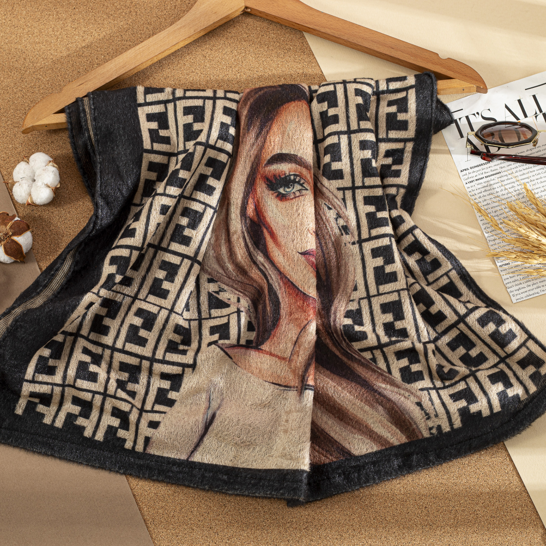 شال مخمل تینیجری بسته5طرحی کد sc22 (عمده)
