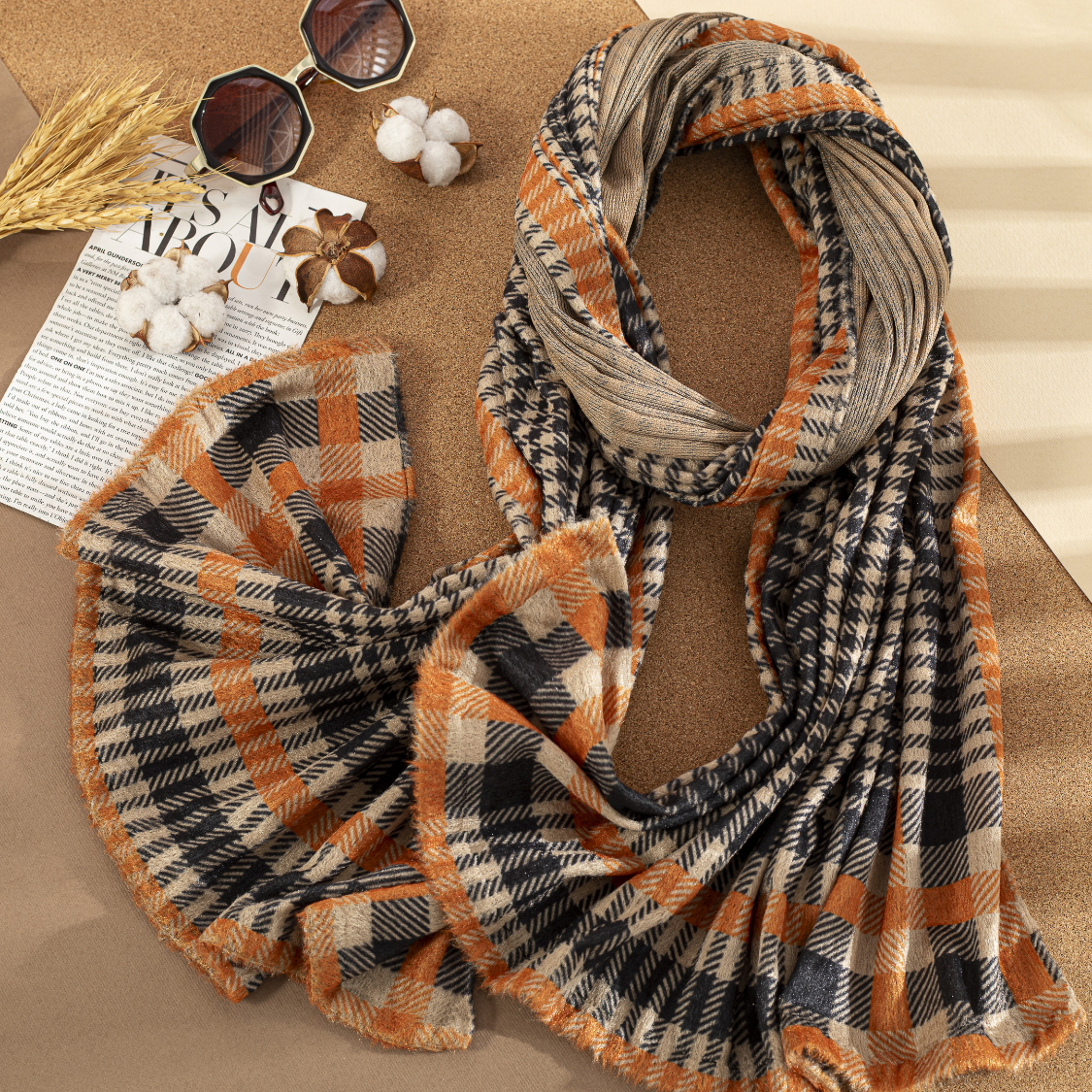 شال مخمل طرحبندی بسته10طرحی کد sc42 (عمده)
