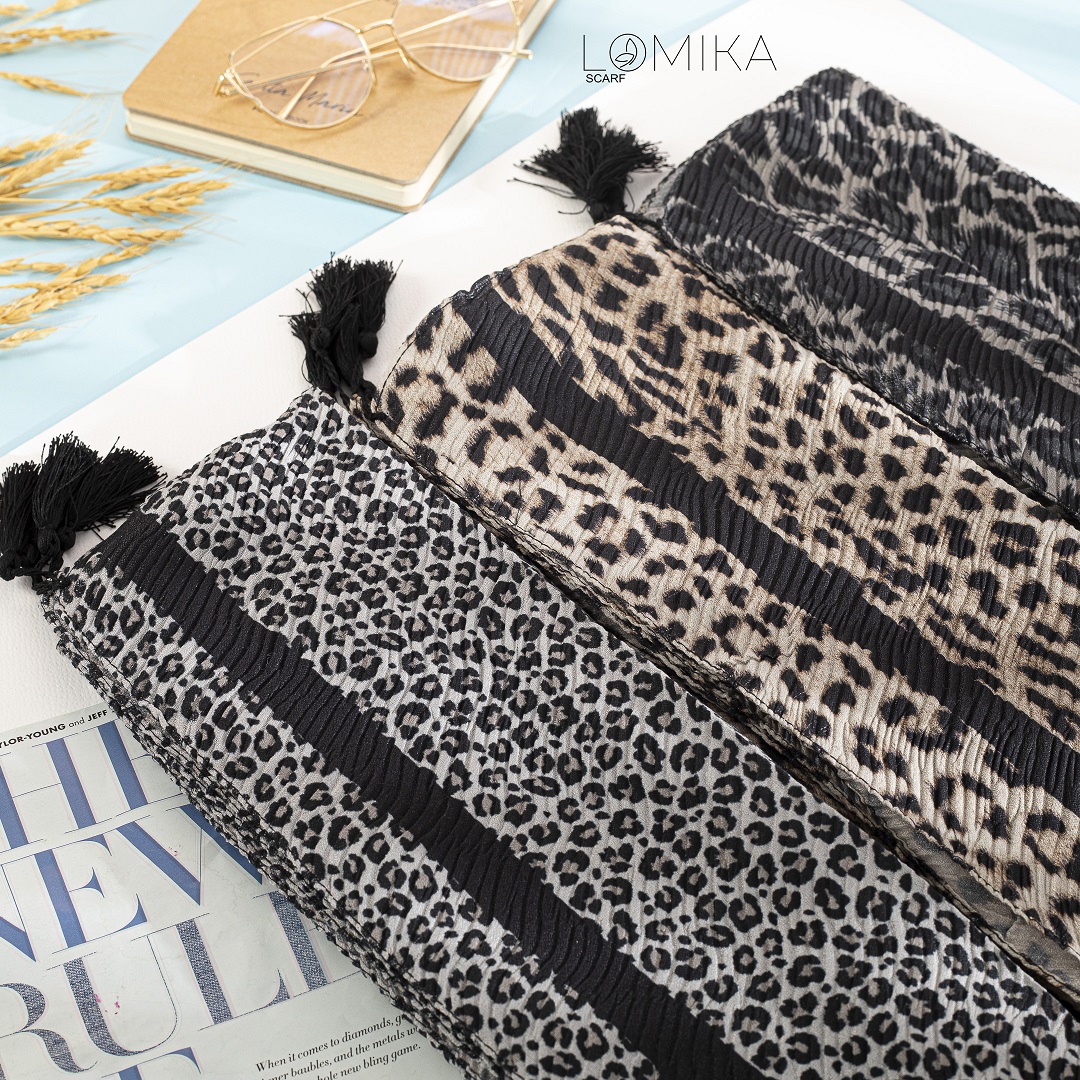 شال پلیسه پلنگی پاییزه بسته10طرحی کد ps6 (عمده)
