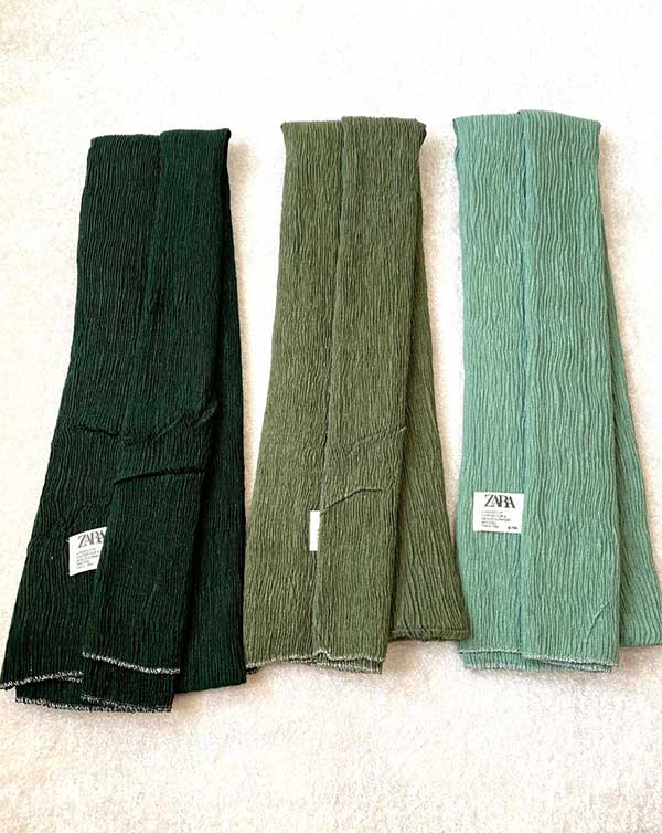 شال پلیسه دورلمه پاییزه بسته12رنگی کد ps11 (عمده)
