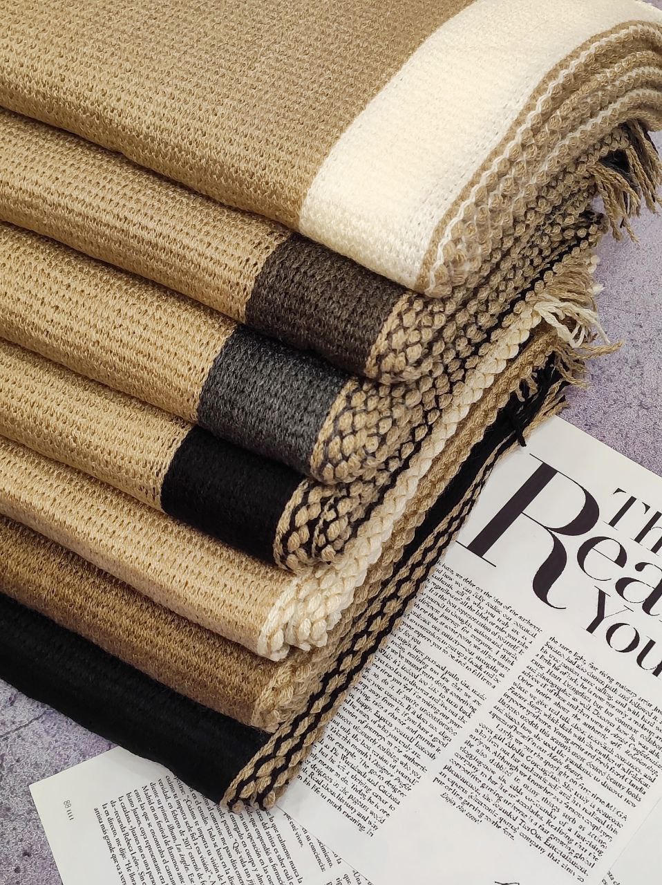 شال بافت بسته7رنگی کد sz8 (عمده)
