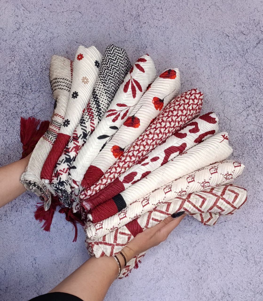 شال پلیسه پاییزه طرحبندی بسته10طرحی کد ps15 (عمده)
