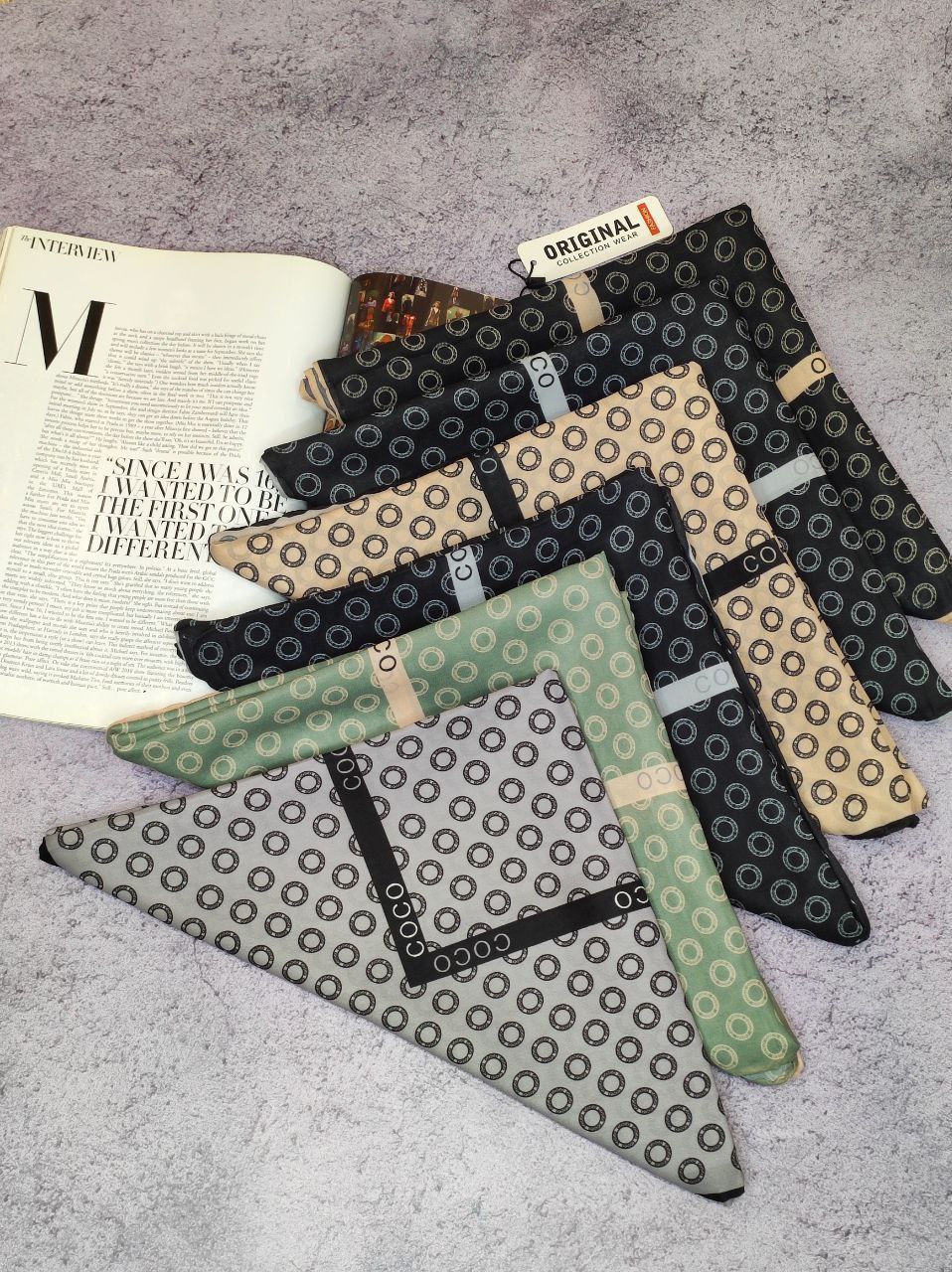 روسری حریر بسته6رنگی کد r6 (عمده)
