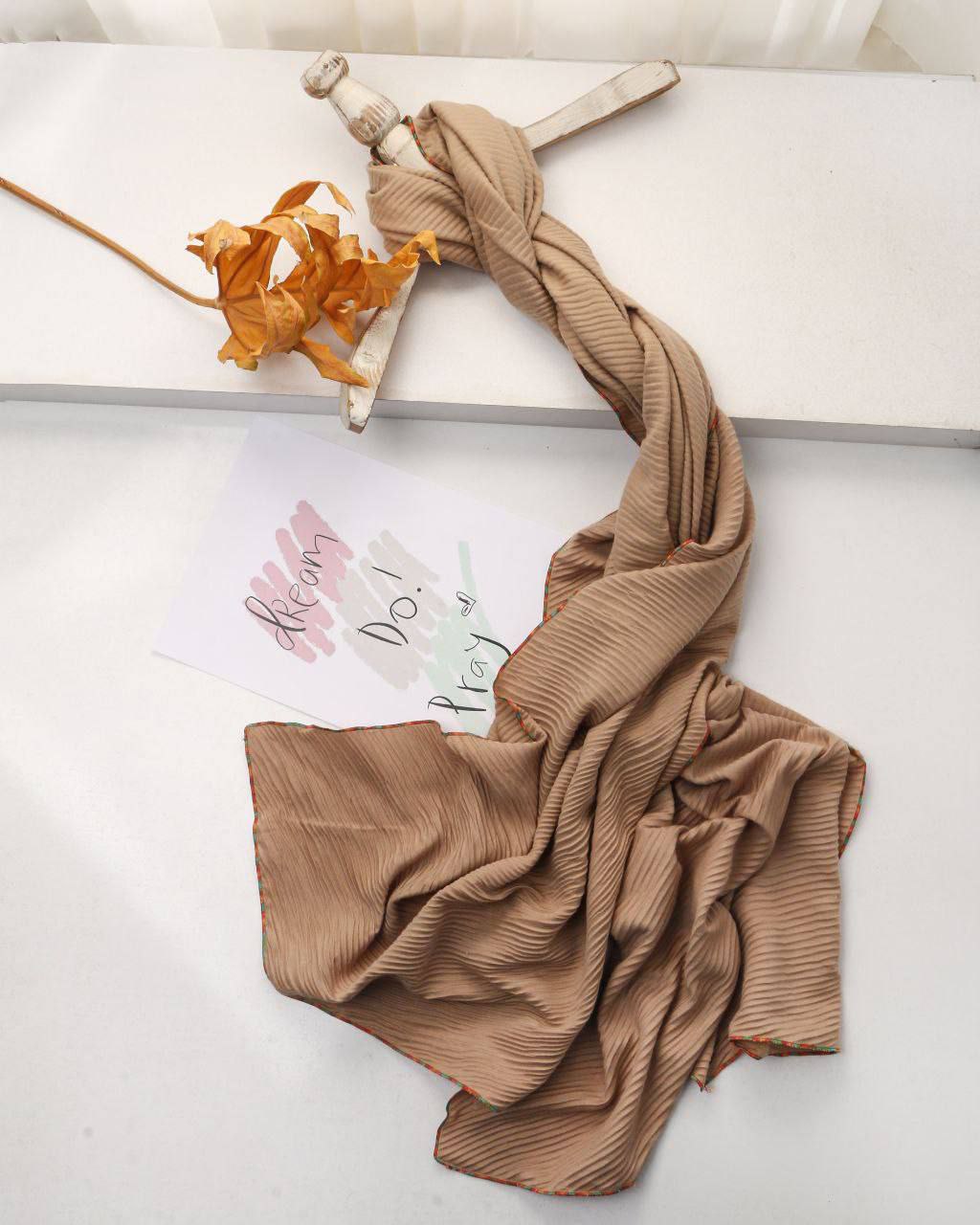 شال پلیسه موهر نوارهندی وارداتی بسته20رنگی کد ps16 (عمده)
